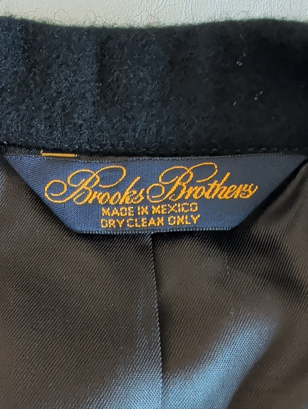 Brooks Brothers 100% Cashmere Black Suit Coat Blazer Men's Size L / XL